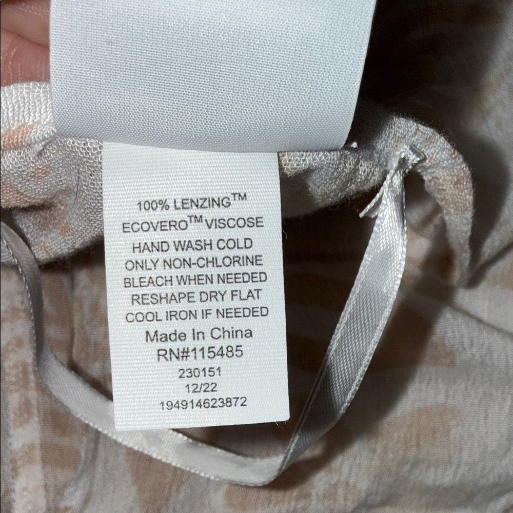 NWT Sonoma Goods For Life Washed Tie Front Topper Kimono Small White Tan OS - Picture 4 of 6
